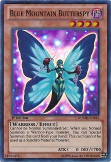 Blue Mountain Butterspy Number Hunters Yu-Gi-Oh! card