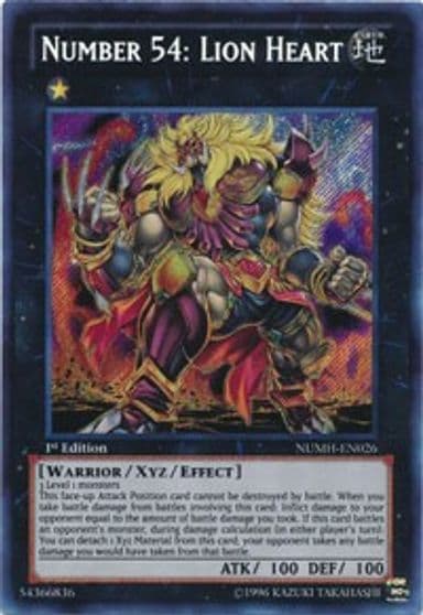 Number 54 Lion Heart Number Hunters Yu-Gi-Oh! card