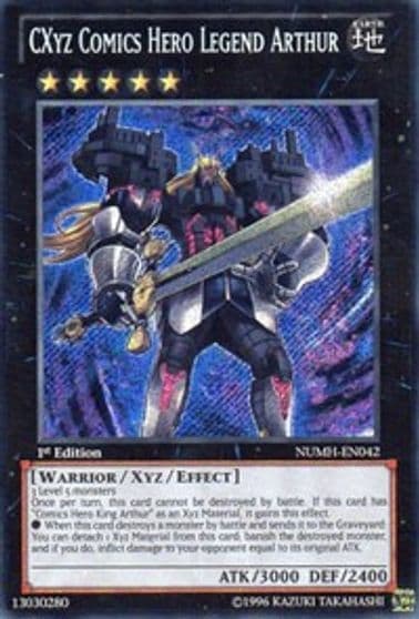 CXyz Comics Hero Legend Arthur Number Hunters Yu-Gi-Oh! card