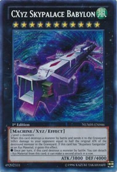 CXyz Skypalace Babylon Number Hunters Yu-Gi-Oh! card