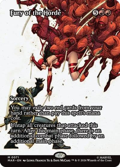 Fury of the Horde Borderless Marvel Universe Eternal-Legal Magic card