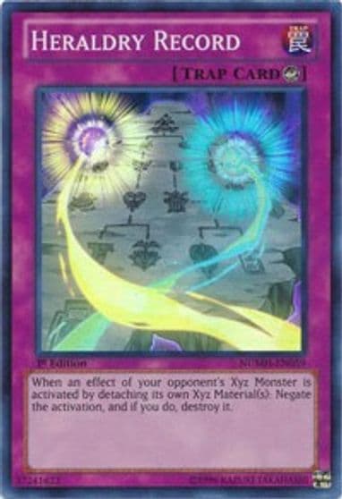 Heraldry Record Number Hunters Yu-Gi-Oh! card