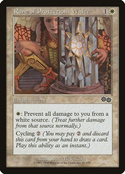 Rune of Protection White Urza's Saga Magic card