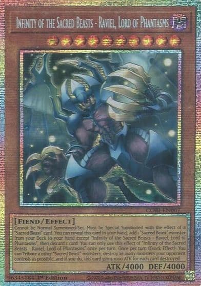 Infinity of the Sacred Beasts Raviel Lord of Phantasms Starlight Rare Chaos Origins Yu-Gi-Oh! card