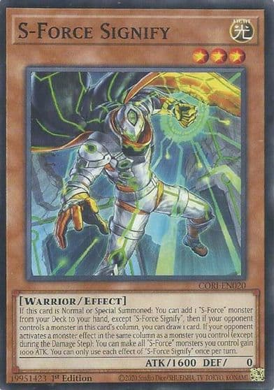S Force Signify Chaos Origins Yu-Gi-Oh! card
