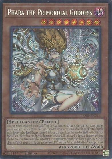 Phara the Primordial Goddess Secret Rare Chaos Origins Yu-Gi-Oh! card