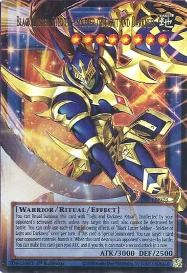 Black Luster Soldier Soldier of Light and Darkness Extended Art Chaos Origins Yu-Gi-Oh! card