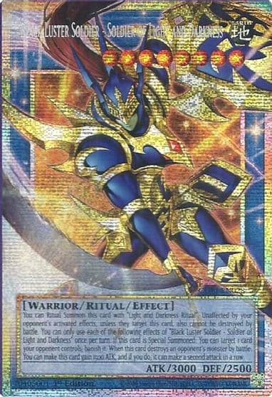 Black Luster Soldier Soldier of Light and Darkness Starlight Rare Extended Art Chaos Origins Yu-Gi-Oh! card