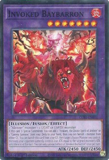 Invoked Baybarron Chaos Origins Yu-Gi-Oh! card