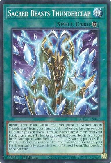Sacred Beasts Thunderclap Chaos Origins Yu-Gi-Oh! card