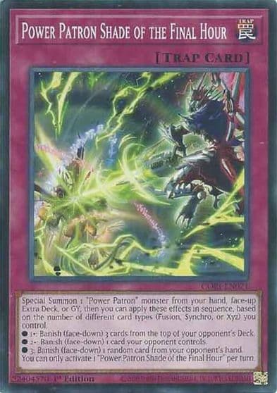 Power Patron Shade of the Final Hour Chaos Origins Yu-Gi-Oh! card