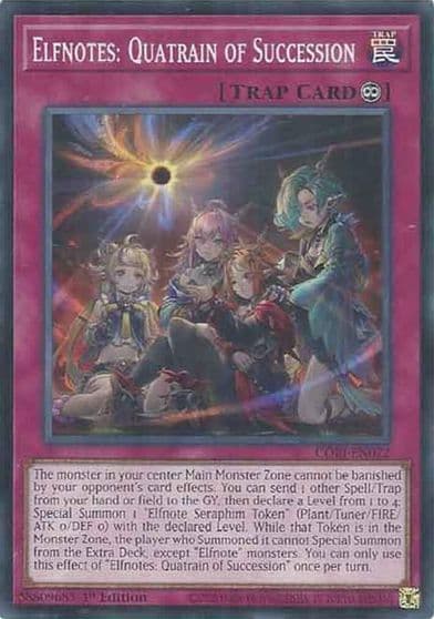 Elfnotes Quatrain of Succession Chaos Origins Yu-Gi-Oh! card