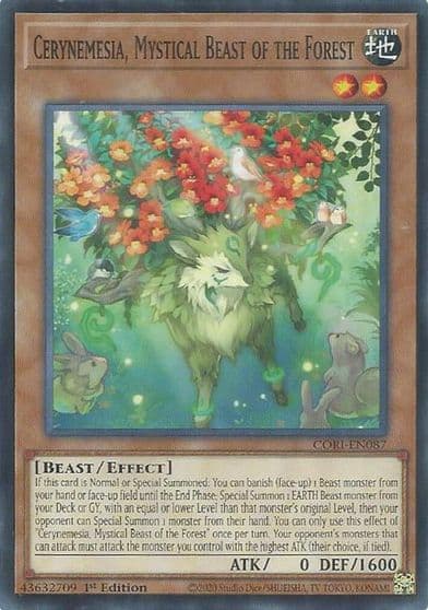 Cerynemesia Mystical Beast of the Forest Chaos Origins Yu-Gi-Oh! card