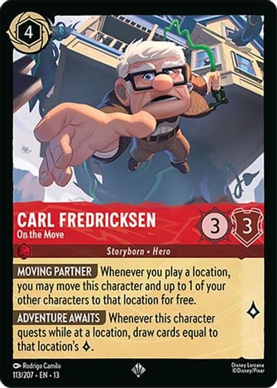 Carl Fredricksen On the Move Attack of the Vine! Lorcana card