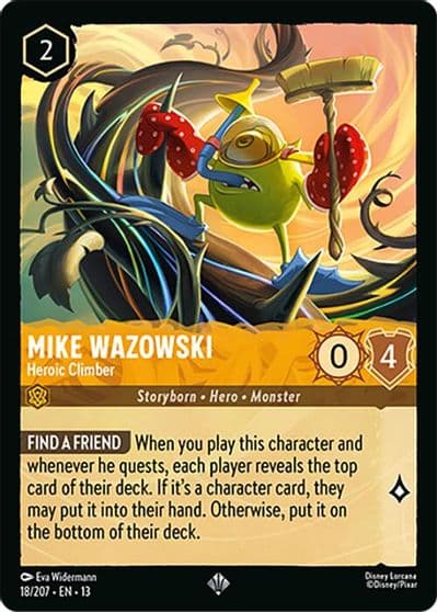 Mike Wazowski Heroic Climber Attack of the Vine! Lorcana card