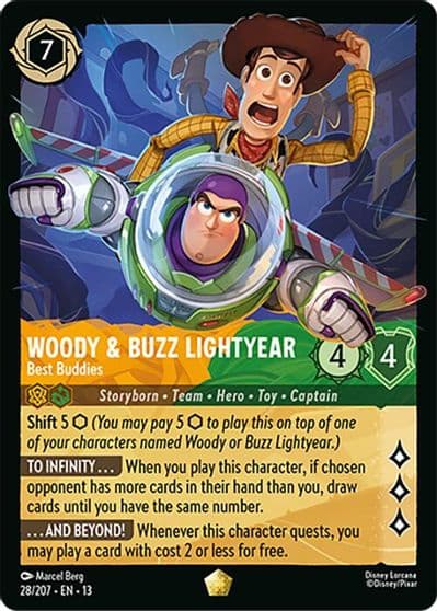 Woody and Buzz Lightyear Best Buddies Attack of the Vine! Lorcana card