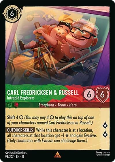 Carl Fredricksen and Russell Intrepid Explorers Attack of the Vine! Lorcana card