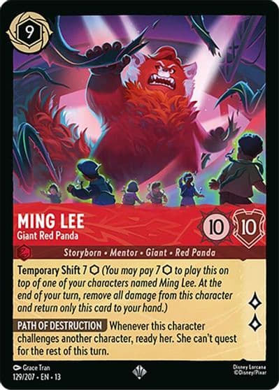 Ming Lee Giant Red Panda Attack of the Vine! Lorcana card