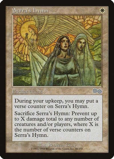 Serras Hymn Urza's Saga Magic card