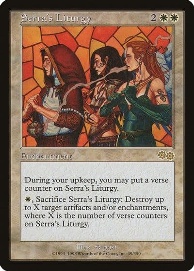 Serras Liturgy Urza's Saga Magic card