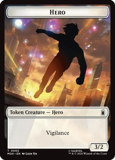Hero Robot Villain Double Sided Token Marvel Super Heroes Magic card