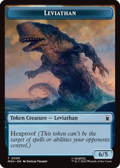 Leviathan Food Double Sided Token Marvel Super Heroes Magic card