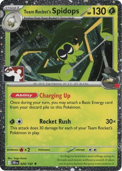 Team Rocket's Spidops (Cosmos Holo) Prize Pack Series Cards Pokemon card