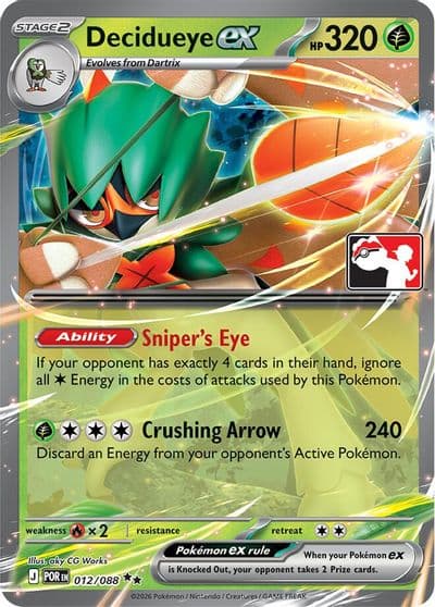 Decidueye ex Prize Pack Series Cards Pokemon card