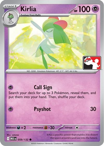 Kirlia Prize Pack Series Cards Pokemon card