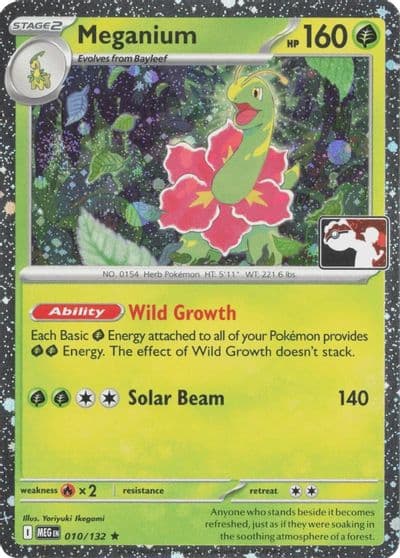 Meganium (Cosmos Holo) Prize Pack Series Cards Pokemon card