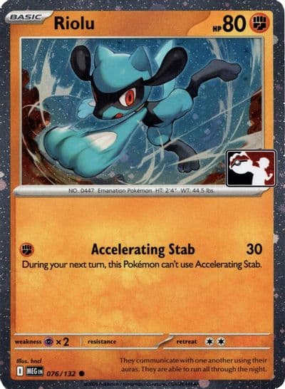 Riolu (Cosmos Holo) Prize Pack Series Cards Pokemon card