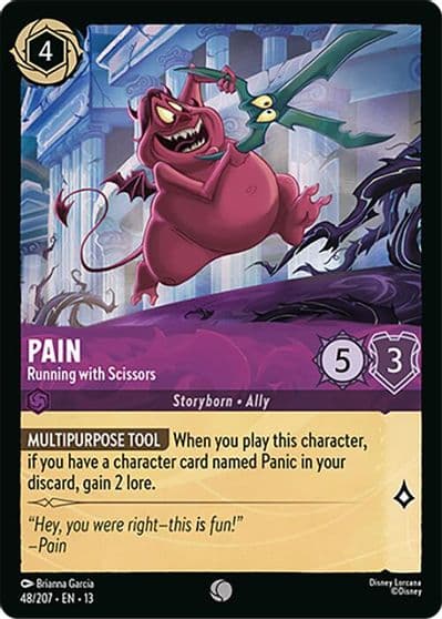 Pain Running with Scissors Attack of the Vine! Lorcana card