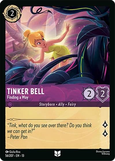 Tinker Bell Finding a Way Attack of the Vine! Lorcana card