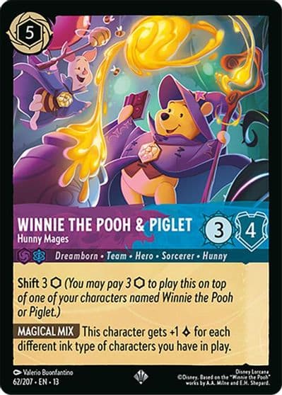 Winnie the Pooh and Piglet Hunny Mages Attack of the Vine! Lorcana card