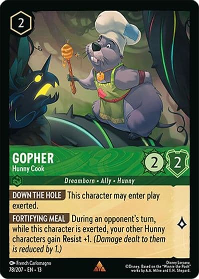 Gopher Hunny Cook Attack of the Vine! Lorcana card