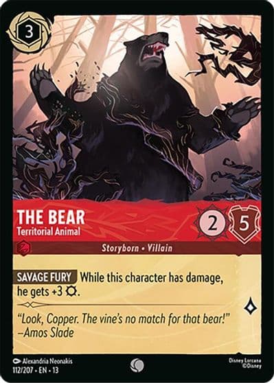 The Bear Territorial Animal Attack of the Vine! Lorcana card