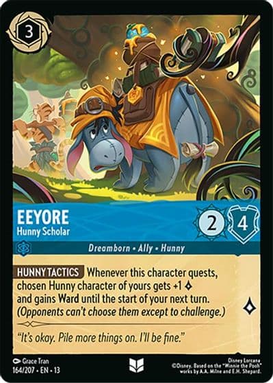 Eeyore Hunny Scholar Attack of the Vine! Lorcana card