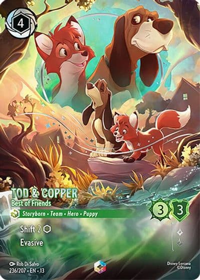 Tod and Copper Best of Friends Enchanted Attack of the Vine! Lorcana card