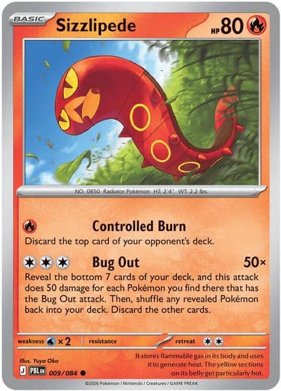 Sizzlipede ME05: Pitch Black Pokemon card