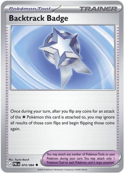 Backtrack Badge ME05: Pitch Black Pokemon card