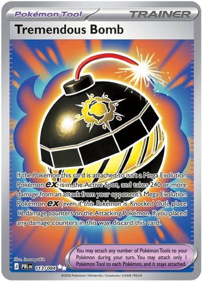 Tremendous Bomb ME05: Pitch Black Pokemon card