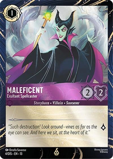 Maleficent Exultant Spellcaster Disney Lorcana Promo Cards Lorcana card