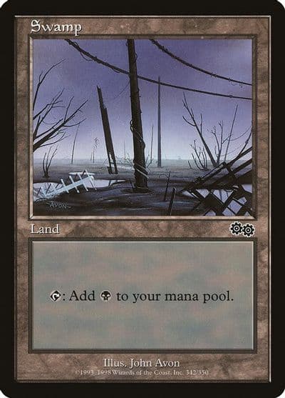 Swamp 342 Urza's Saga Magic card