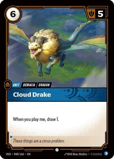 Cloud Drake Vendetta Riftbound card