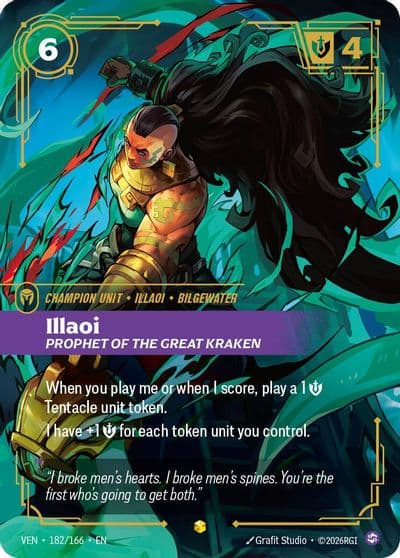 Illaoi Prophet of the Great Kraken Overnumbered Vendetta Riftbound card