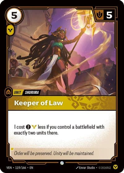 Keeper of Law Vendetta Riftbound card