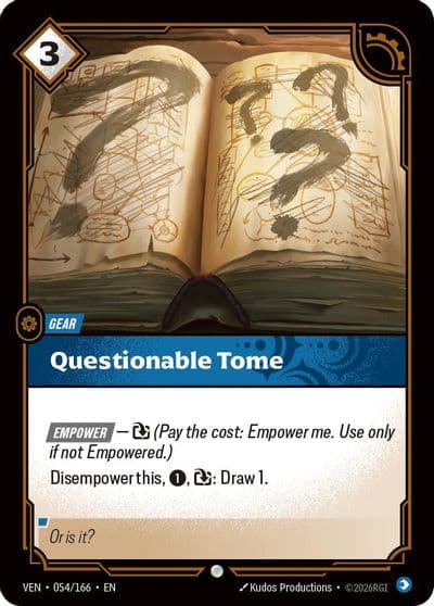 Questionable Tome Vendetta Riftbound card