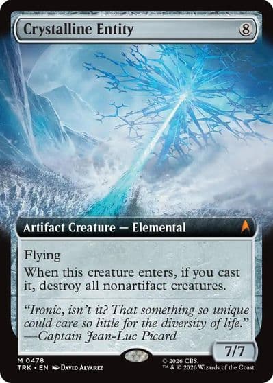 Crystalline Entity Extended Art Star Trek Magic card