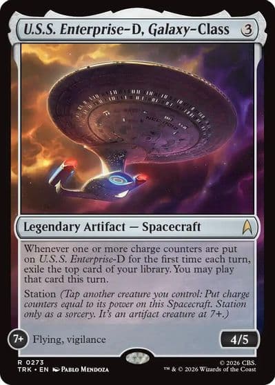 USS Enterprise D Galaxy Class Star Trek Magic card