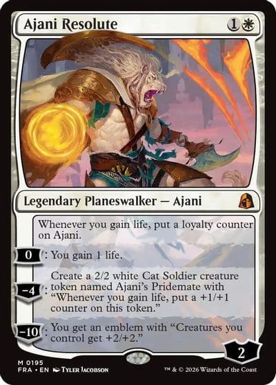 Ajani Resolute Reality Fracture Magic card